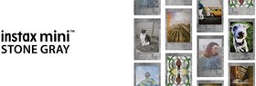 Resim Fujifilm Instax Mini Stone Gray 10'lu Özel Film 