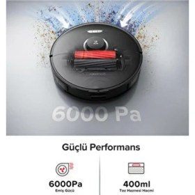 Resim Roborock 6000PA Robot Süpürge, Halı Tanıma Mop Kaldırma, 300M2 - Sonic Titreşim, Lidar Navigasyon 