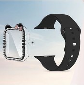 Resim Gateesat Kt Kedi Desenli 2li İwatch Kılıfı Seri 7/8/9 41mm Parlak Elmas Kaplama 