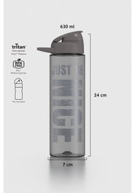 Resim Renga Lidya Just Be Nice Desen 630 Ml Tritan Matara 912033 Füme Füme 