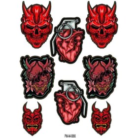 Resim PROMOT Motorsiklet Aksesuar Ekipman Sticker Kask Grenaj Laptop Sticker Seti 0066 