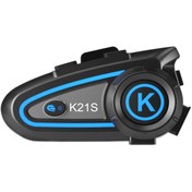 Resim SUPORTE K21S Motosiklet Kask Interkom RGB ışıklı Eşleşmeli 