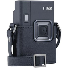 Resim Fujifilm Instax Mini Liplay Plus Midnight Blue Fotoğraf Makinesi Çanta Albüm Kıskaç ve 20'li Film Hediye Seti 