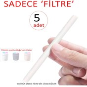 Resim H2O Humidifier Hava Nemlendirici Yedek Pamuk Fitre 5 Adet 10 Cm- Sadece Filtre 