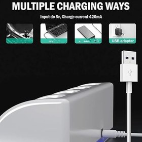 Resim Uzaktan Pil Şarj Cihazı Için, 4 Şarj Edilebilir Pil Paketiyle 4'ü 1 Arada Şarj İstasyonu 4 Adet 2800mAh Yedek Pil, Uzaktan Kumanda Dahil Değil (WHITE) 