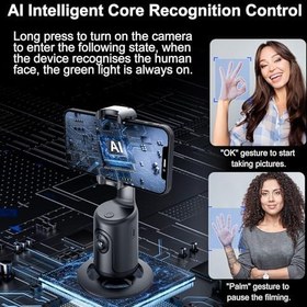 Resim kajilai Akıllı Telefon için Gimbal Sabitleyici, Cep Telefonu için Akıllı Telefon Gimbal Yüz Tanıma Bulut Platformu Tripod özellikli APP Gerekmez Yüz İzleme ile Video Kaydı için çoklu sahne uygulaması 
