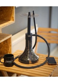 Resim Alfeshisha Epoksi Siyah Performans Nargile Takımı 