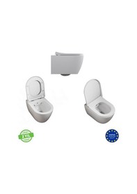 Resim Aqua Bagno Moon Yavaş Kapanan Klozet Kapağı - Duroplast Beyaz 