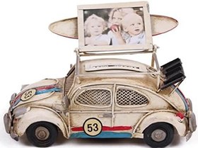 Resim Dekoratif Metal Araba Çerçeveli ve Kumbaralı 