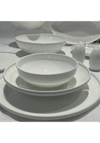 Resim Leggno Chester White Sade Che1000set24w 24 Parça Yemek Takımı 