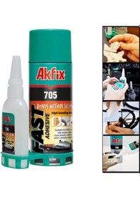 Resim Akfix 705 Profesyonel Hızlı Yapıştırıcı Japon 200 Ml 50 Gr 