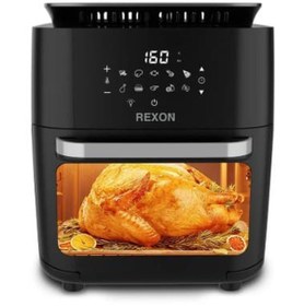 Resim Rexon Xxl Air Fryer Yağsız Fritöz 360° Derece Dönüş Sistemi 12 L. Geniş Kapasite 7 Farklı Pişirme Aparatı 