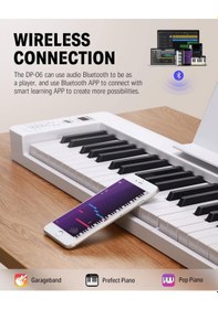 Resim Donner Dp-06 Katlanabilir Dijital Piyano Beyaz 