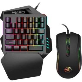 Resim Butik Hxsj V100+ A869 Gaming 7200 Dpı 7 Rgb Işıklı Oyuncu Klavye+Oyuncu MOUSE-(5775) 