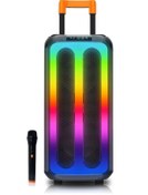 Resim Tastech KABLOSUZ MİKROFONLU BLUETOOTH SPEAKER TAŞINABİLİR TEKERLEKLİ BÜYÜK BOY KABLOSUZ ŞARJLI HOPARLÖR 