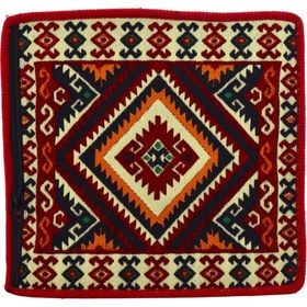 Resim HitDukkan Dekoratif Otantik Çift Taraflı Fermuarlı Kilim Şark Köşesi Minder Kılıfı (40cmx41cm) 