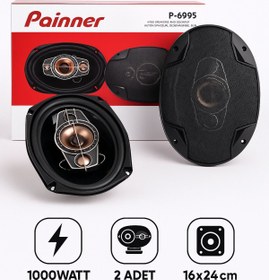 Resim Painner P-6995 1000 Watt Oto Hoparlör Oval 6x9 (16-24CM) Araba Hoparlör 2 Adet Kapaksız 