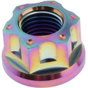 Resim Suntek Magideal Motosiklet Yarışı Titanyum Altıgen Başlı Flanş Somunları Vida Renkli M14x1.5 