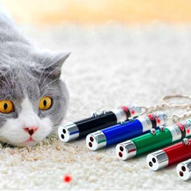 Resim Go İthalat 3 Fonksiyonlu Kırmızı Beyaz Işıklı Led Lazer Kedi Köpek Oyuncak Anahtarlık (4457) 