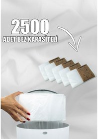 Resim Korbell 16 Lt Kirli Bebek Bezi Kovaları İle Uyumlu Bebek Bezi Kapasiteli 5 Paket Beyaz Sabun Kokulu Yerli Poşeti 