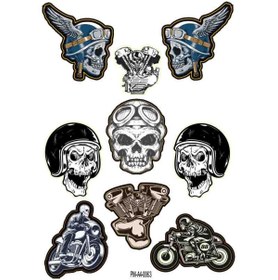 Resim PROMOT Motorsiklet Aksesuar Ekipman Sticker Kask Grenaj Laptop Sticker Seti 0063 