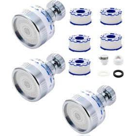 Resim Lavabo Su Filtresi Museti: 360 ° Dönen Musluk Filtreleri Temizleyici Mutfak Ev Banyosu Için Musluk Filtrasyonu (3 Paketi) (Yurt Dışından) 
