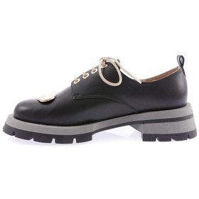 Resim Dgn 4002 Kadin Aksesuarli Loafer Ayakkabi 4002-1974-R4864 Siyah 
