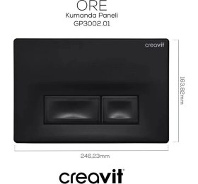 Resim Creavit Ore Mat Siyah Boyalı Kumanda Paneli 