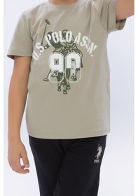Resim U.S. Polo Assn. U.s. Polo Assn Erkek Çocuk Haki Bermuda Takım Haki 