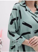 Resim Zebo Textile Şık Oversize Büyük Beden Bluz 209370144 Kaolin 