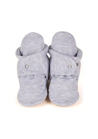 Resim Organik Pamuk Kaydırmaz Taban Çıtçıtlı Melanj Panduf Gri Melanj 