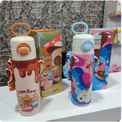 Resim senacacollection Diller Çantalı Askılı Çelik Termos Matara 580 ml Çift İçim 1 ADET 