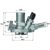 Resim Opar 55215006 Termostat Egea-punto Evo 09-12 1.4-1.6jtdpunto 12-bravo Iı 08-500 08- 1.4 Komple 80c 