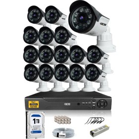Resim IDS 16 Kameralı Set - 5MP Sony Lensli Full HD Gece Görüşlü Güvenlik Kamerası Sistemi - Cepten İzle 