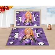 Resim Bk Gift Kişiye Özel Kadın Astrolog Karikatürlü 1000 Parça Profesyonel Puzzle-1 