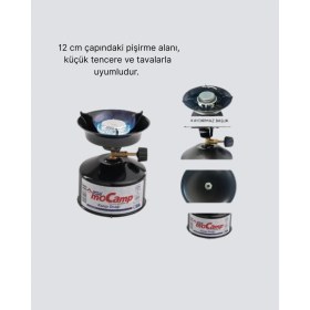 Resim MegaSepet Outdoor Kamp Ocağı Gazlı Taşınabilir Pişirme Seti Üç Ayaklı Denge Aparatlı - ME001W-51UMP 