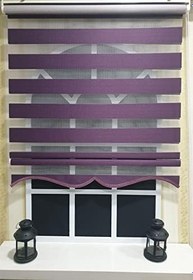 Resim StorBurada Zebra Stor Perde Mor Etek Dilimli STB 400 V18 Mor 110 x 200 