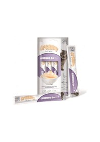 Resim M-pets Creamy 6+ Ördekli Somonlu Ve Tuna Balıklı Kedi Ödülü 4x15 Gr 