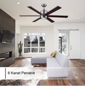 Resim Rubenis RUBENİS RBT486 BRW AYDINLATMALI TAVAN VANTİLATÖRÜ 