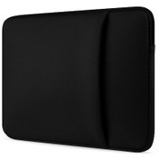 Resim Kangvka 14" Notebook Koruyucu Çanta - Ultra İnce Tasarım, Köpük Dolgulu Korumalı, Siyah, Hızlı Zipli Taşınabilir Laptop Çantası 