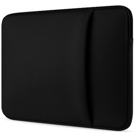 Resim Kangvka 14" Notebook Koruyucu Çanta - Ultra İnce Tasarım, Köpük Dolgulu Korumalı, Siyah, Hızlı Zipli Taşınabilir Laptop Çantası 