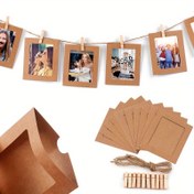 Resim 1 Paket, Klips Foto Duvarı, Doğum Günü Kağıt Fotoğraf Çerçevesi Klips Foto Duvarı, Mutlu Doğum Günü Pankartı Düğün Yıldönümü Dekoru, 1. Doğum Günü Resim Çerçevesi Garland 