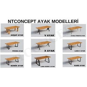 Resim Ntconcept Doğal Ahşap Yemek Masası 