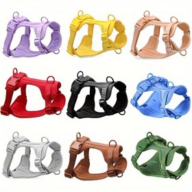 Resim Rahat No-Pull Köpek Harness Ultralight Nefes Alabilen Mesh Köpek Çekiş Kayışı Küçük ve Orta Boy Köpekler İçin 