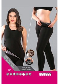 Resim Siyah Kadın Termal Sauna Atlet Tayt Takım - 743 Siyah 