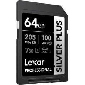 Resim 64GB Silver Plus Sd Uhsı V30 U3 205MB/S Hafıza Kartı 