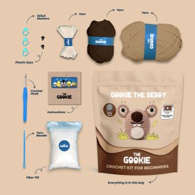 Resim The Gookie Seddy Tığ Kiti Yeni Başlayanlar İçin Videolu Amigurumi Örgü Oyuncak Seti 