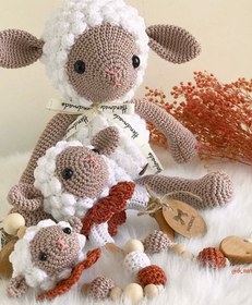 Resim Amigurumi Kuzu Oyuncak Kiremit - Uyku Arkadaşı 