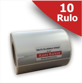 Resim 100x75 Silvermat Etiket | 10 Rulo Demirbaş Etiketi 