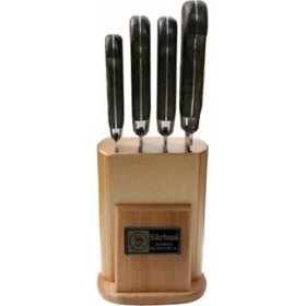 Resim Sürbisa 61502-YM-N Naturel Ahşaplı Mutfak Seti Pimli Sap 